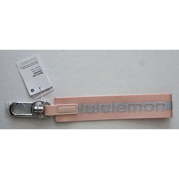 Lululemon LU9BGQS Pink Mist/Silver Never Lost Keychain *Wordmark - Picture 2 of 4